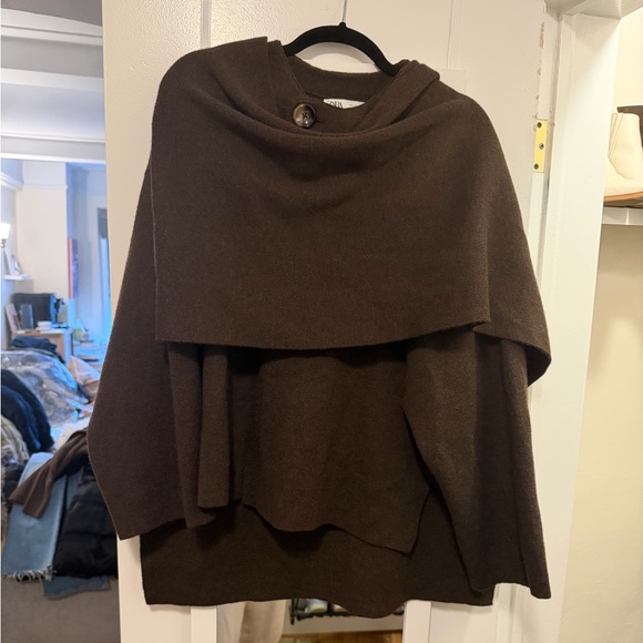 Zara Short Knit Scarf Coat - Picture 8 of 8